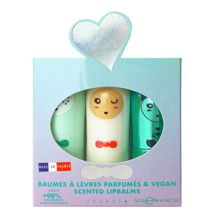 Pomme Barbe à Papa Cupcake - Coffret 3 Baumes à Lèvres