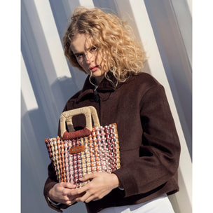 Bolso - Cuero - Medida: 25 cm x 22 cm x 21 cm