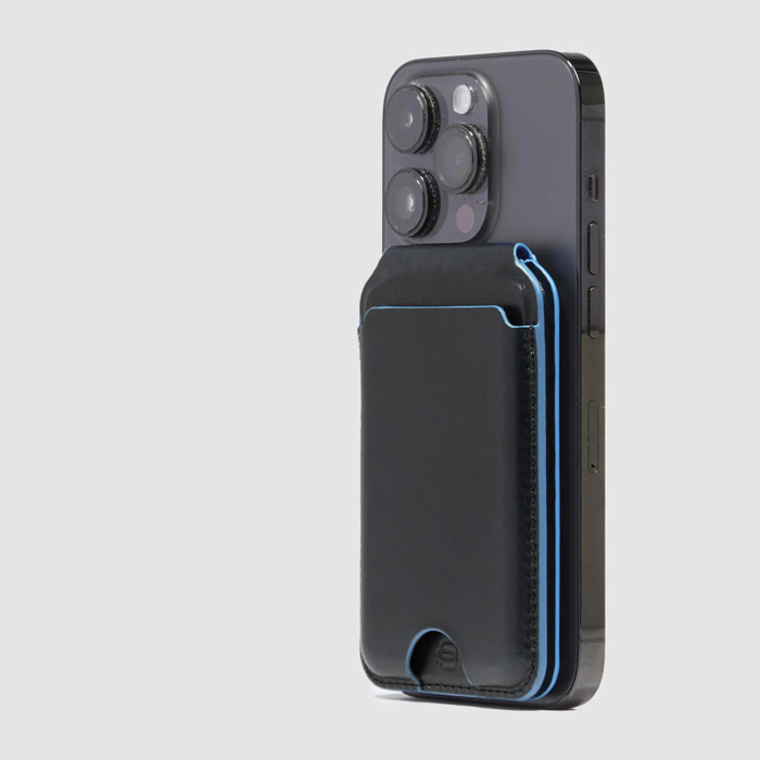 Piquadro Portafogli MagSafe in pelle con tracker ricaricabile