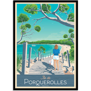 Affiche - Ile de Porquerolles - Olahoop Travel Posters