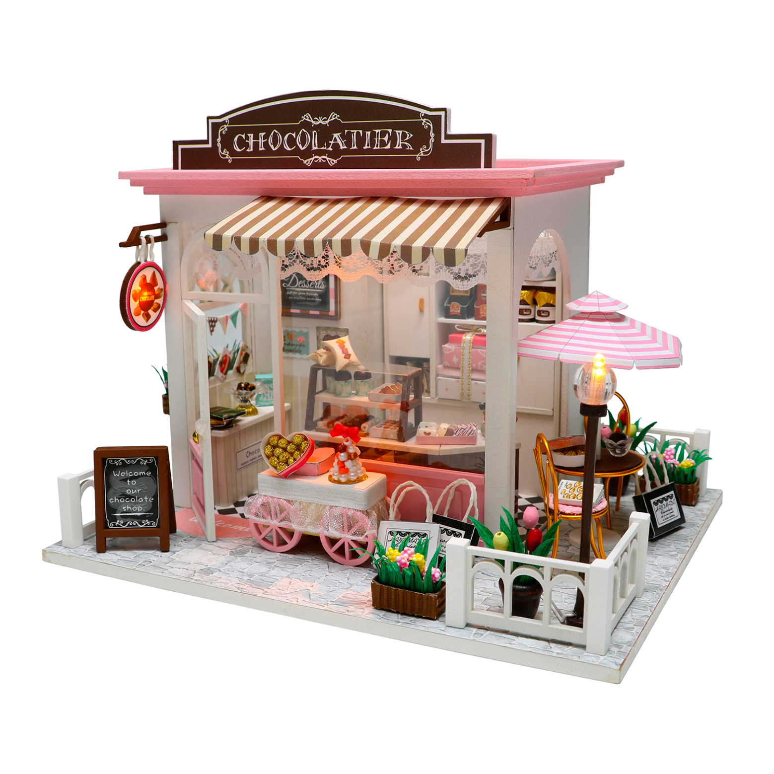 Chocolatería de Coco. Maqueta 3D realista con gran detalle y luces led.