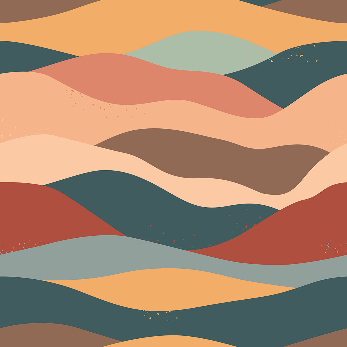 Papier peint, vintage wave Intissé