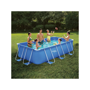 Piscine tubulaire rectangle- LUDO 1 - 4 x 2 x 1 m - Filtration à cartouche