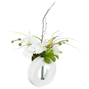Vase orchidées artificielles vase céramique H44cm