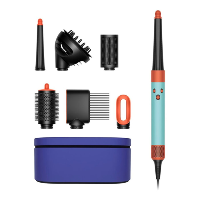 Multi-styler asciugacapelli Dyson Airwrap i.d.™ (capelli mossi e ricci) Acquamarina/Tangerine | Nuovo
