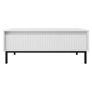 Girona - table basse - blanc - 1 tiroir - 100 cm - Blanc