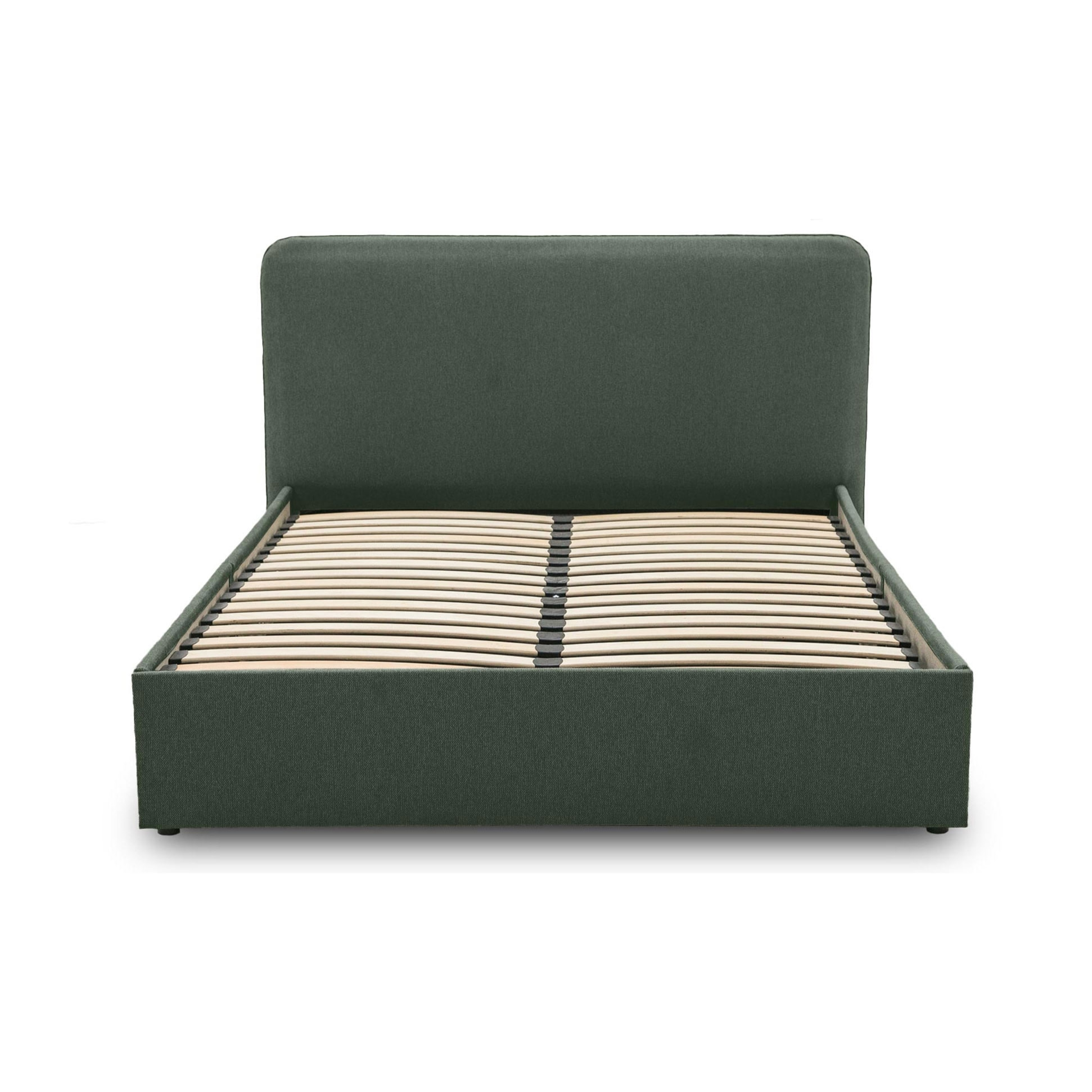 Goyave - lit coffre - 160x200 - en tissu - sommier inclus - Vert