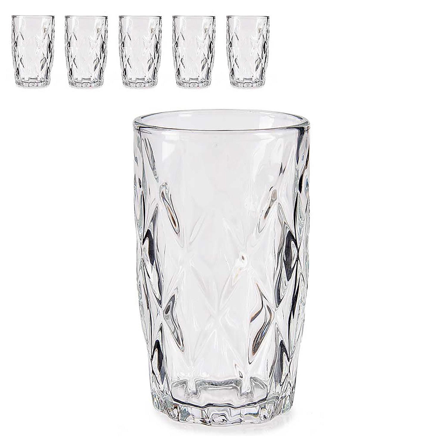 Set de 6 vasos de agua 340 ml.