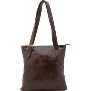 Borsa a spalla  da donna In Vera pelle Made in Italy 33x35x8 cm