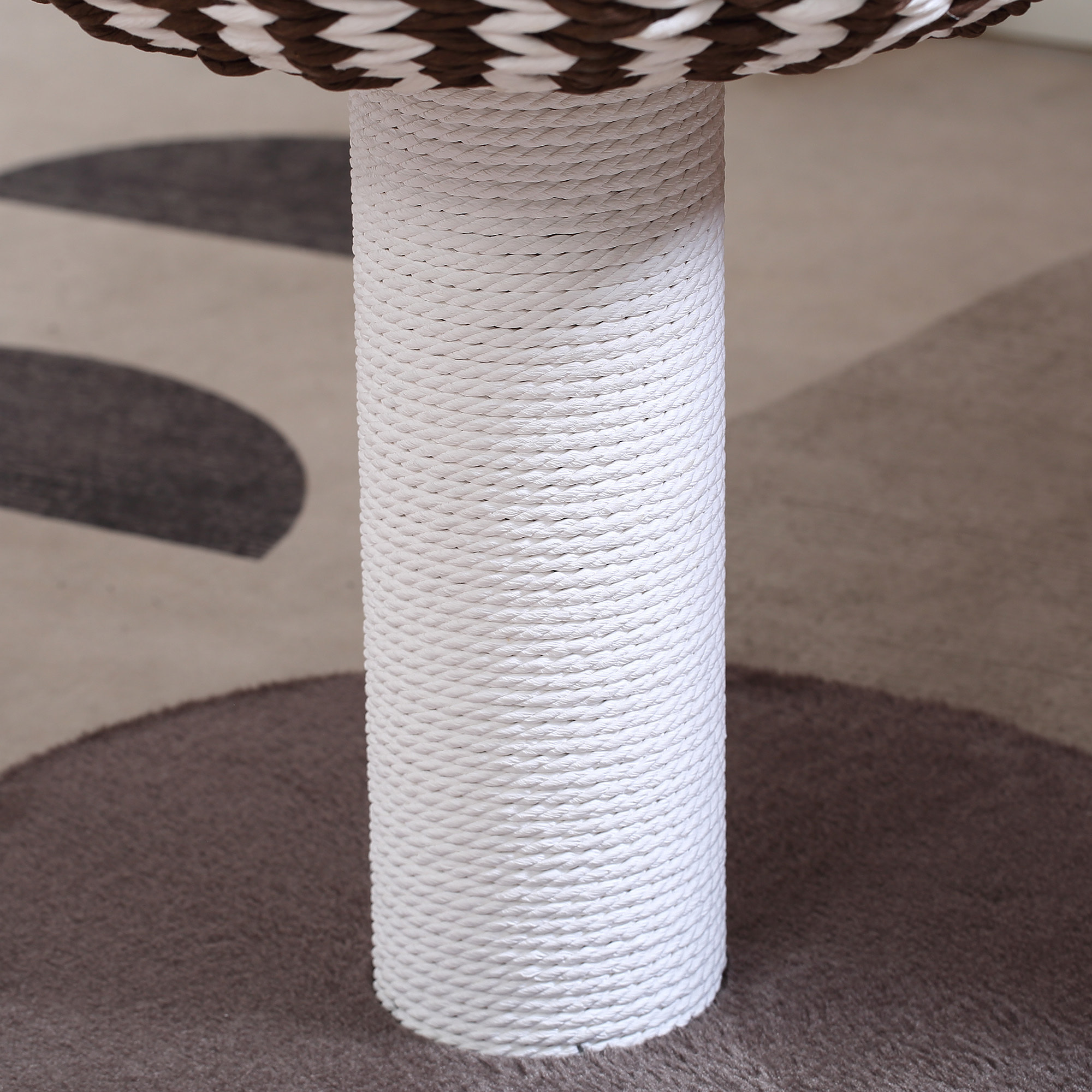 árbol Rascador para Gatos Pequeño 50x50x52 cm con Cama Poste Cojín de Felpa Café