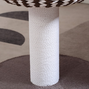 árbol Rascador para Gatos Pequeño 50x50x52 cm con Cama Poste Cojín de Felpa Café