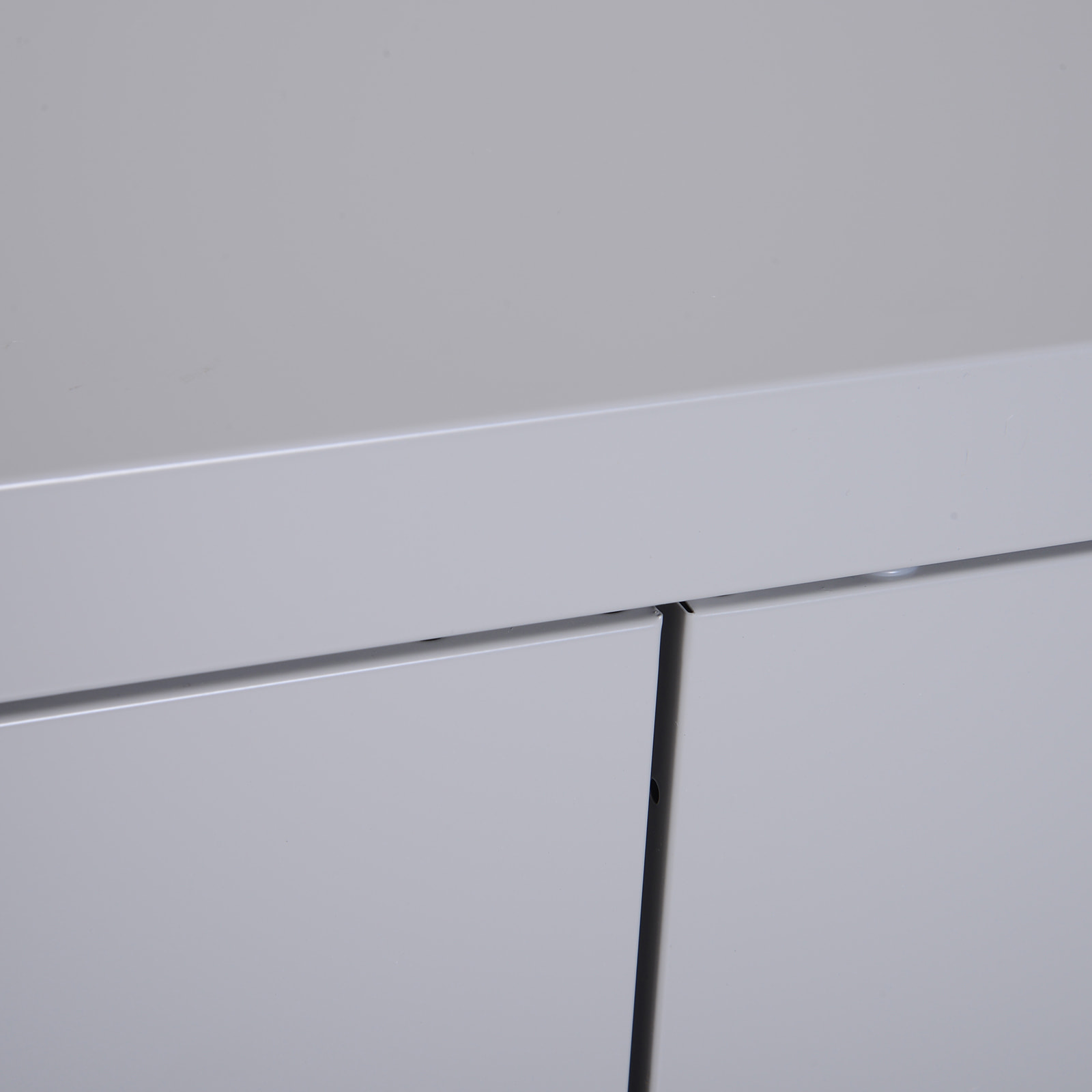 Armoire de bureau métal verrouillable 2 portes étagère gris
