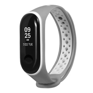 DAM Correa deportiva de silicona Compatible con Xiaomi Band 25x1x2 Cm. Color: Gris