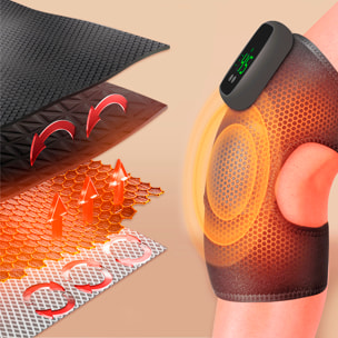 Massaggiatore per ginocchia wireless con 5 livelli di temperatura e 3 impostazioni di velocità.