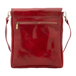 Borsa a tracolla  da uomo In Vera pelle Made in Italy 31x35x4 cm
