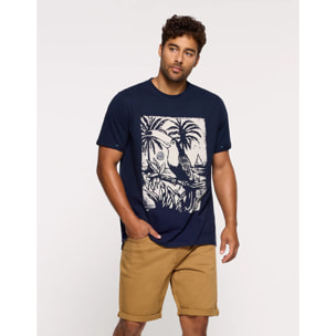 Camiseta Manga Corta Azul Marino - Mazer