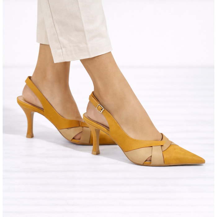 Decolletè con cinturini regolabile - tacco 8,5 cm