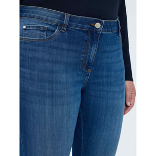 Fiorella Rubino - Jeans Kick Flare lavaggio blu effetto washed - Blu