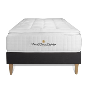 Ensemble George V + Sommier tapissier en kit cm d'épaisseur - Matelas à Ressorts ensachés et mémoire de forme de 28cm d'épaisseur