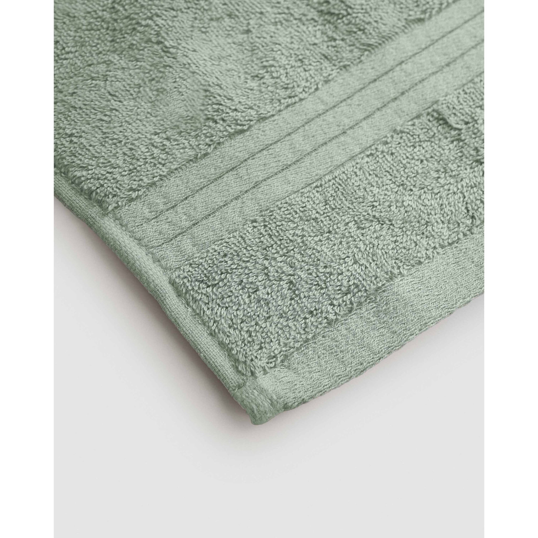 Toalla de baño 700gr/m² cenefa rayas verde keike