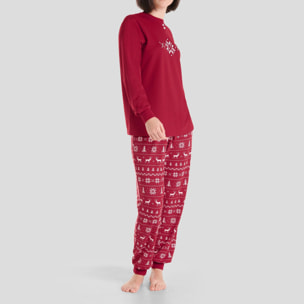 Pijama largo Rojo