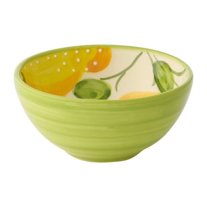 J-Line Bol Citron - céramique - jaune/vert - small - 2 pièces