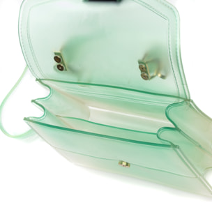 Zapponeta bolso tote mini, de PVC transparente con degradado.