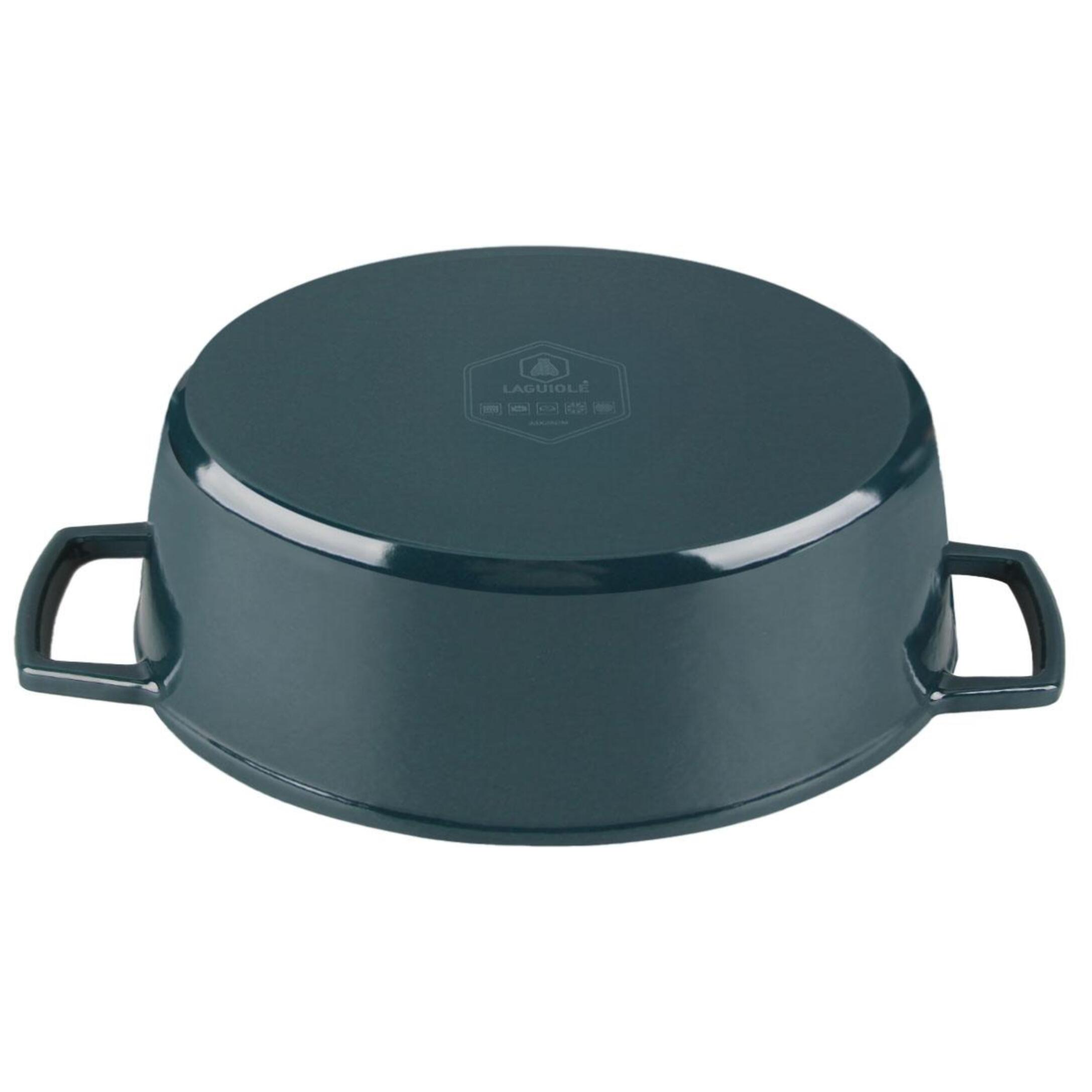Cocotte en fonte ovale 33cm - "Masseiron Emeraude"