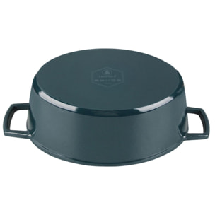Cocotte en fonte ovale 33cm - "Masseiron Emeraude"