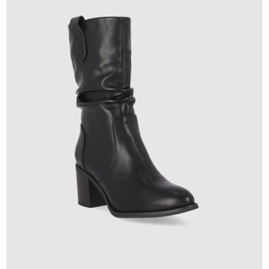 Botines - Negro - Tacón: 7 cm