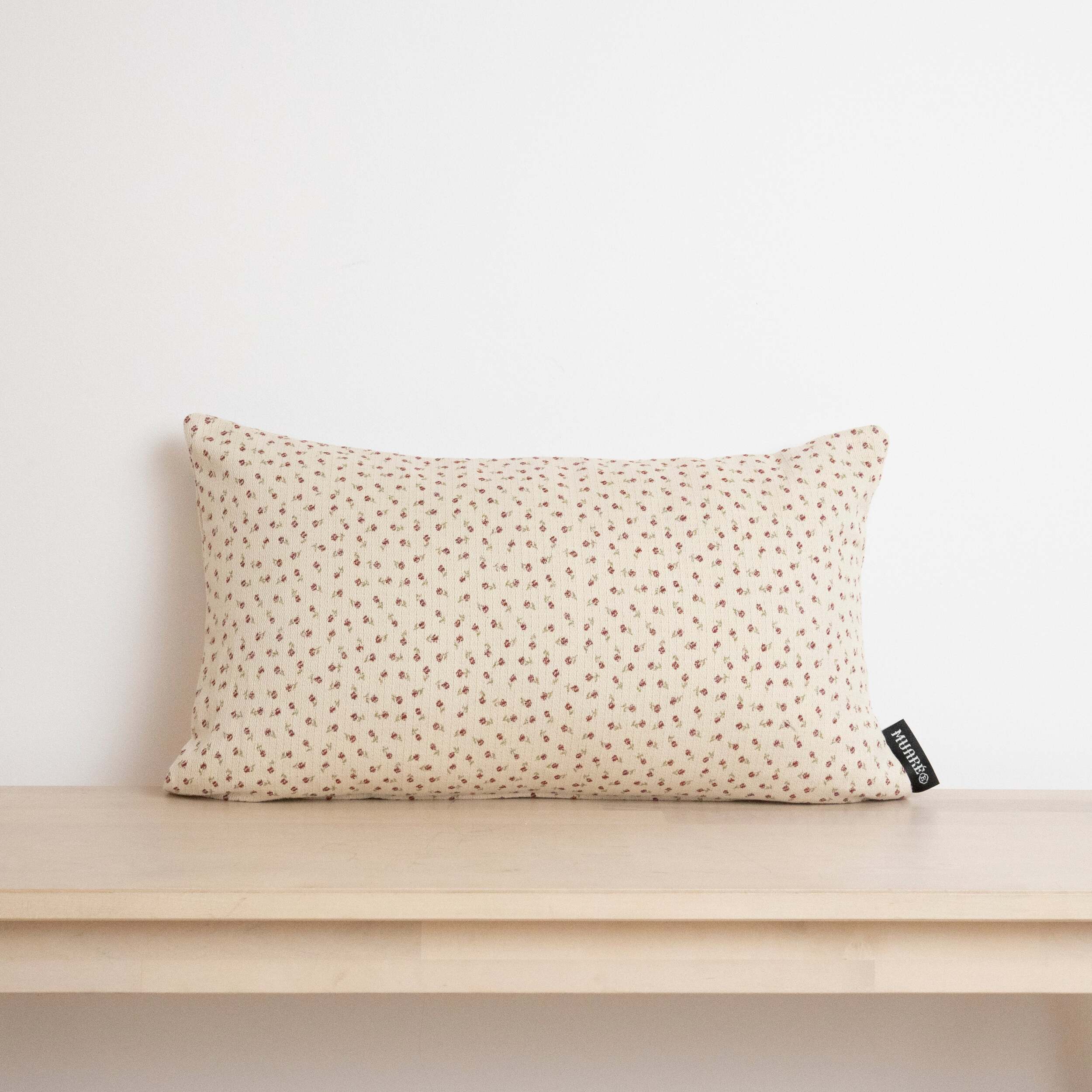 Housse de coussin jacquard 30x50 cm Fleurs pequeñas