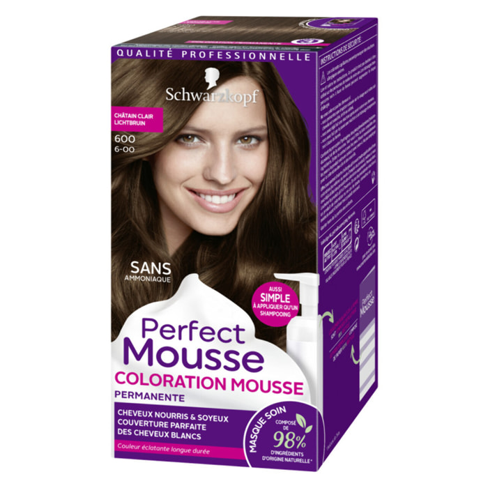 Perfect Mousse - Coloration Permanente - Châtain Clair 600