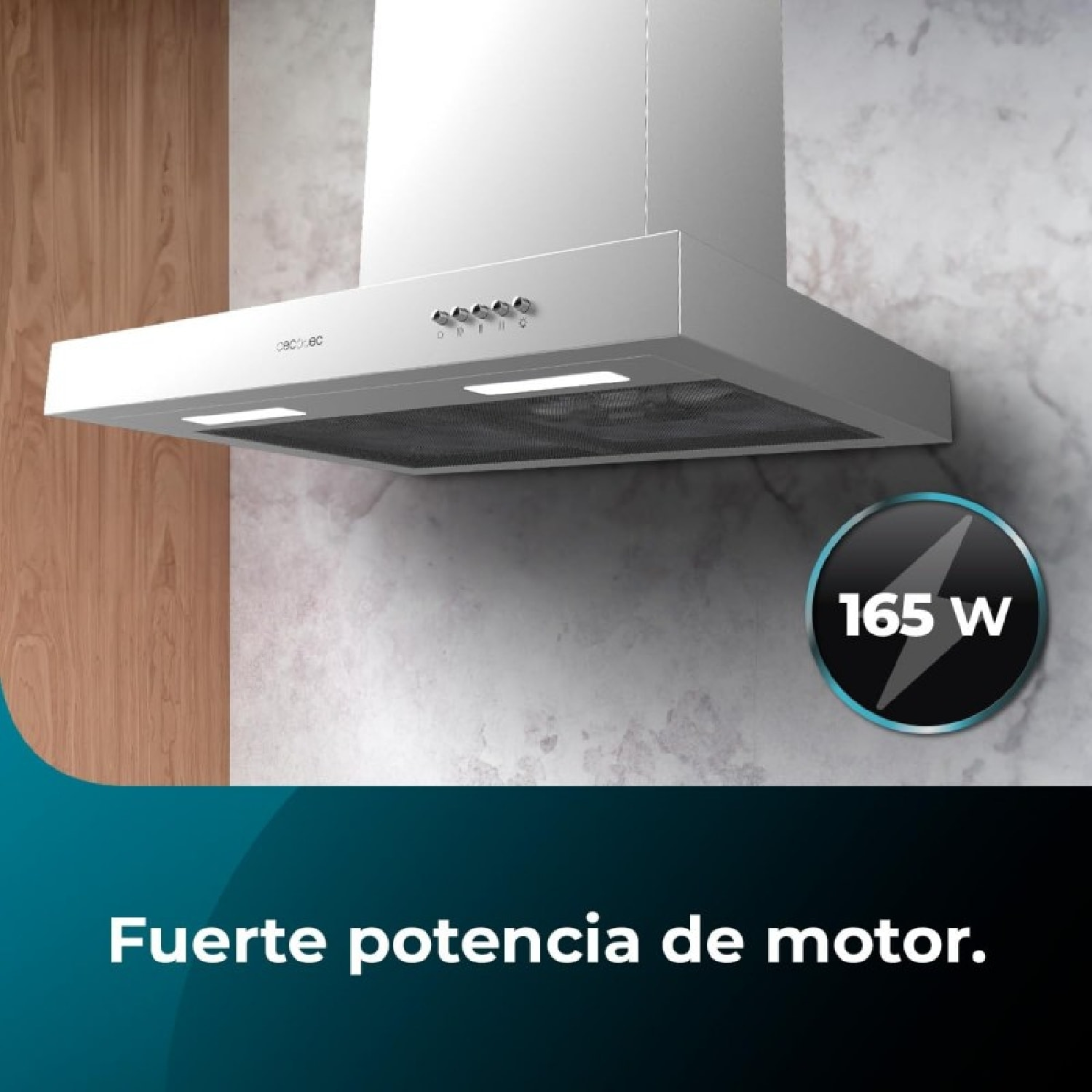 Cecotec Hotte aspirante en T Bolero Flux TM 606500 Inox A