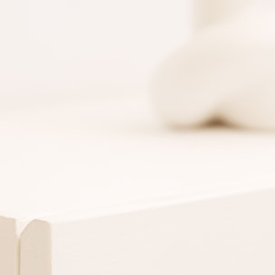 Pack de deux tables de chevet flottantes en bois massif blanc 15x40cm Hauteur: 15 Longueur: 40 Largeur: 25.5