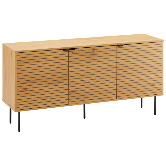 Buffet en bois 3 portes 150cm STINNA