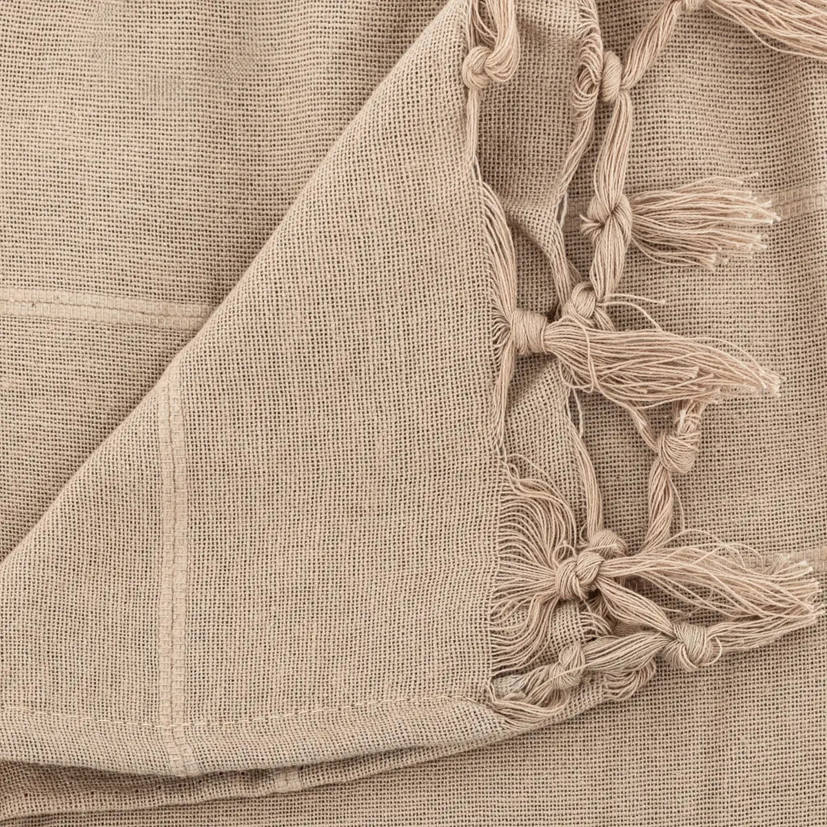 Jeté de lit en coton - lin 230x250 cm