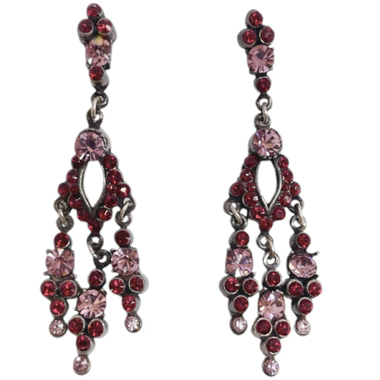 Pendiente largo multicristal Sw y plata 925 10µ T5