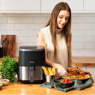 Freidora de Aire sin Aceite de 4 L Cecofry Fantastik Inox 4000 Air Fryer 1400 W,