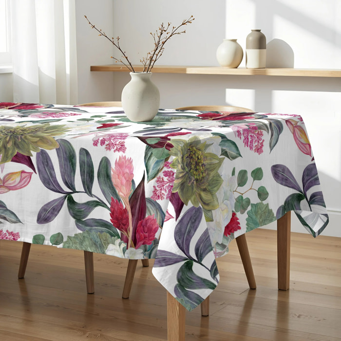 Nappe enduite 0318-105 - 100% coton - traitement antitaches - Multicolore - 100x155 cm