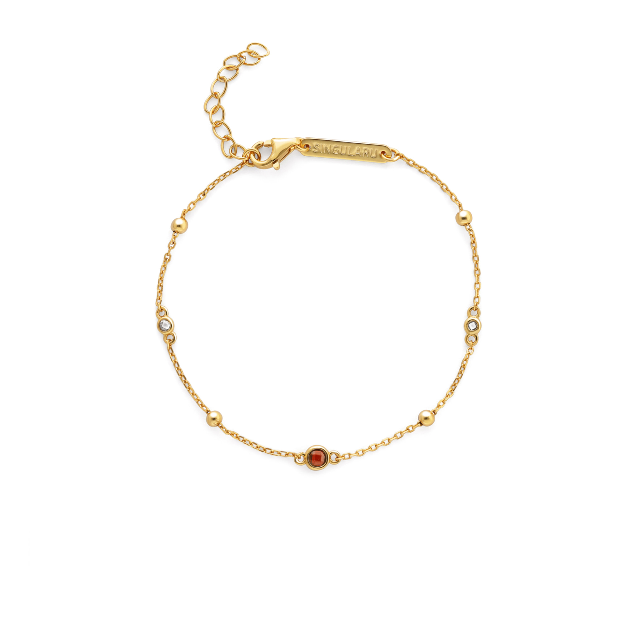Bracciale Birthstone Argento Placcato Oro