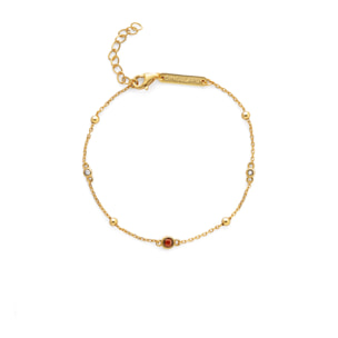 Bracciale Birthstone Argento Placcato Oro