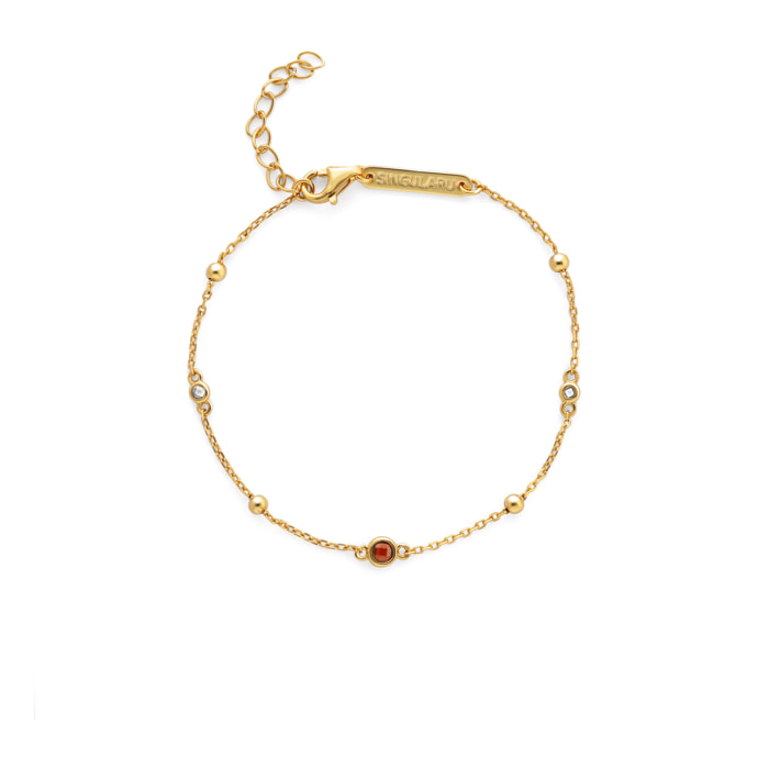 Bracciale Birthstone Argento Placcato Oro