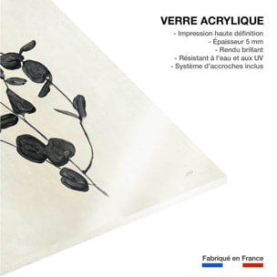 Toile fleurs Black magic Tableau plexiglas