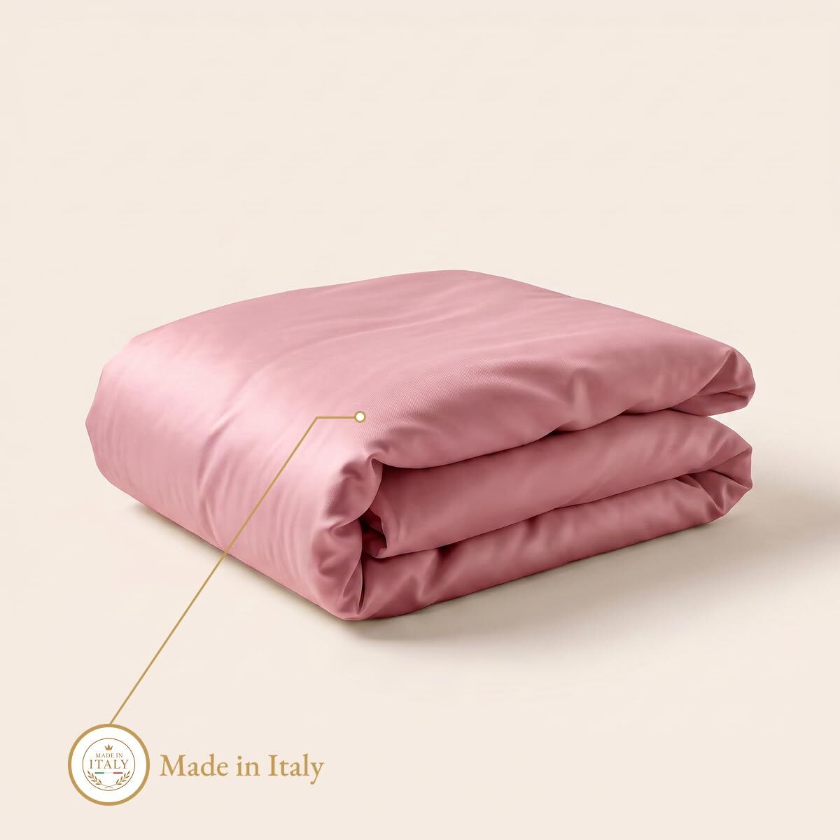 Sacco copripiumino in raso di cotone - rosa