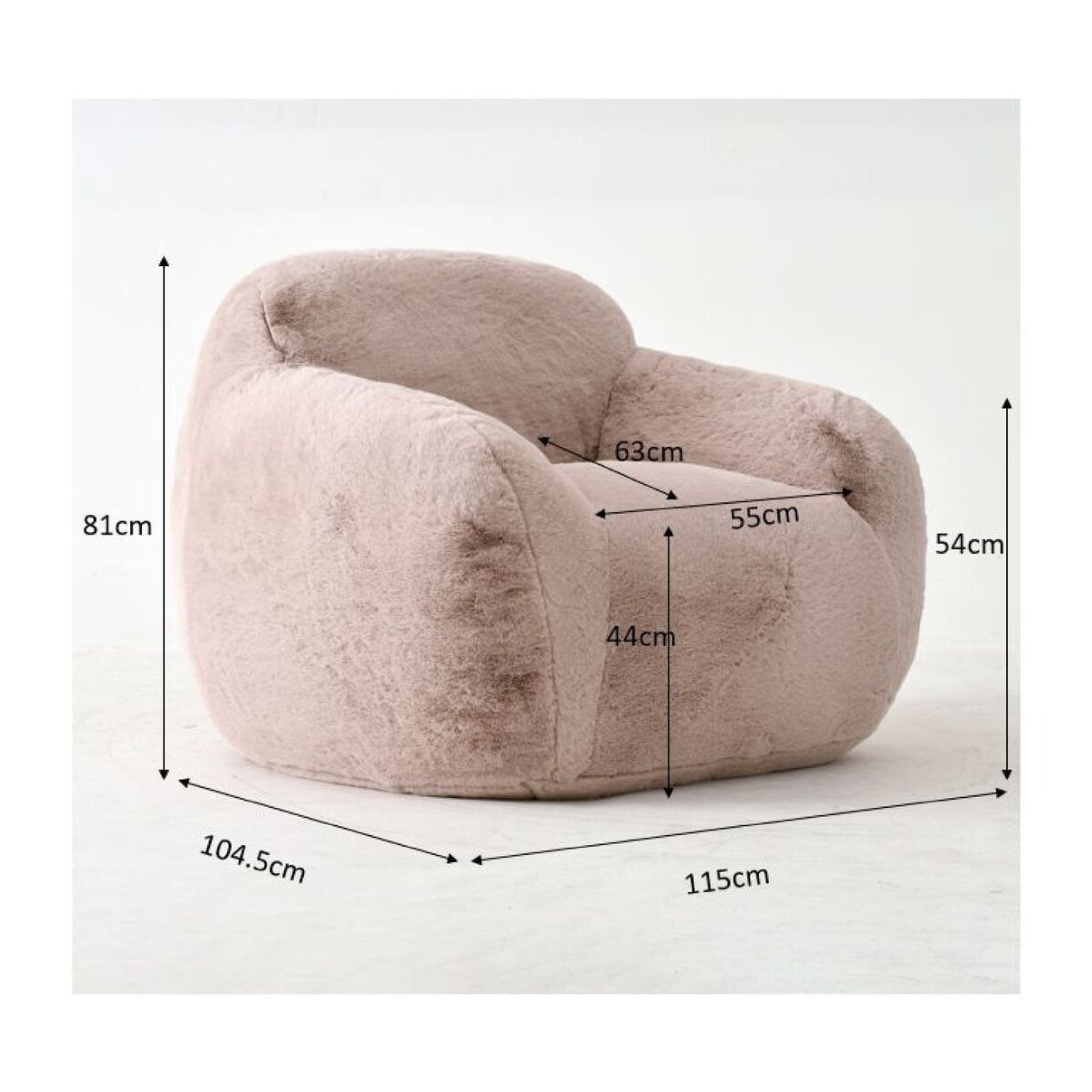Fauteuil Mika 115cm crème Kare Design
