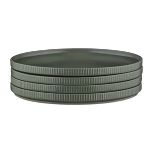 Assiette SCANDI Ø21,5cm - 4 pièces - Olive