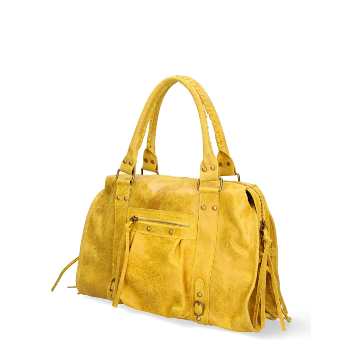 Borsa a spalla da donna - Modello Elara - Vera pelle - 41.0 x 28.0 x 13.0 cm