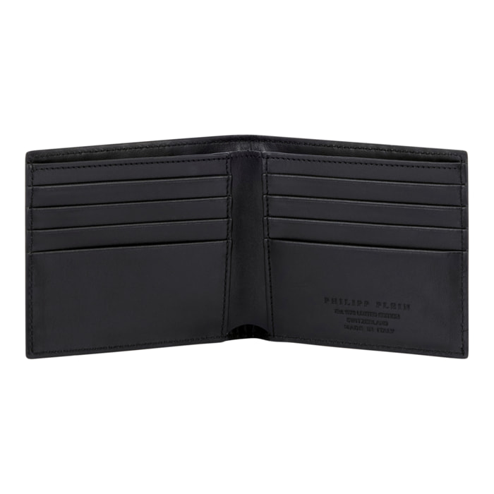 PHILIPP PLEIN Leather French Wallet Cocco