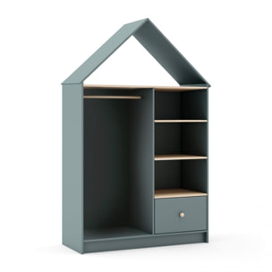 Armario vestidor juvenil Misty Cloud Verde Salvia - Oak Soft