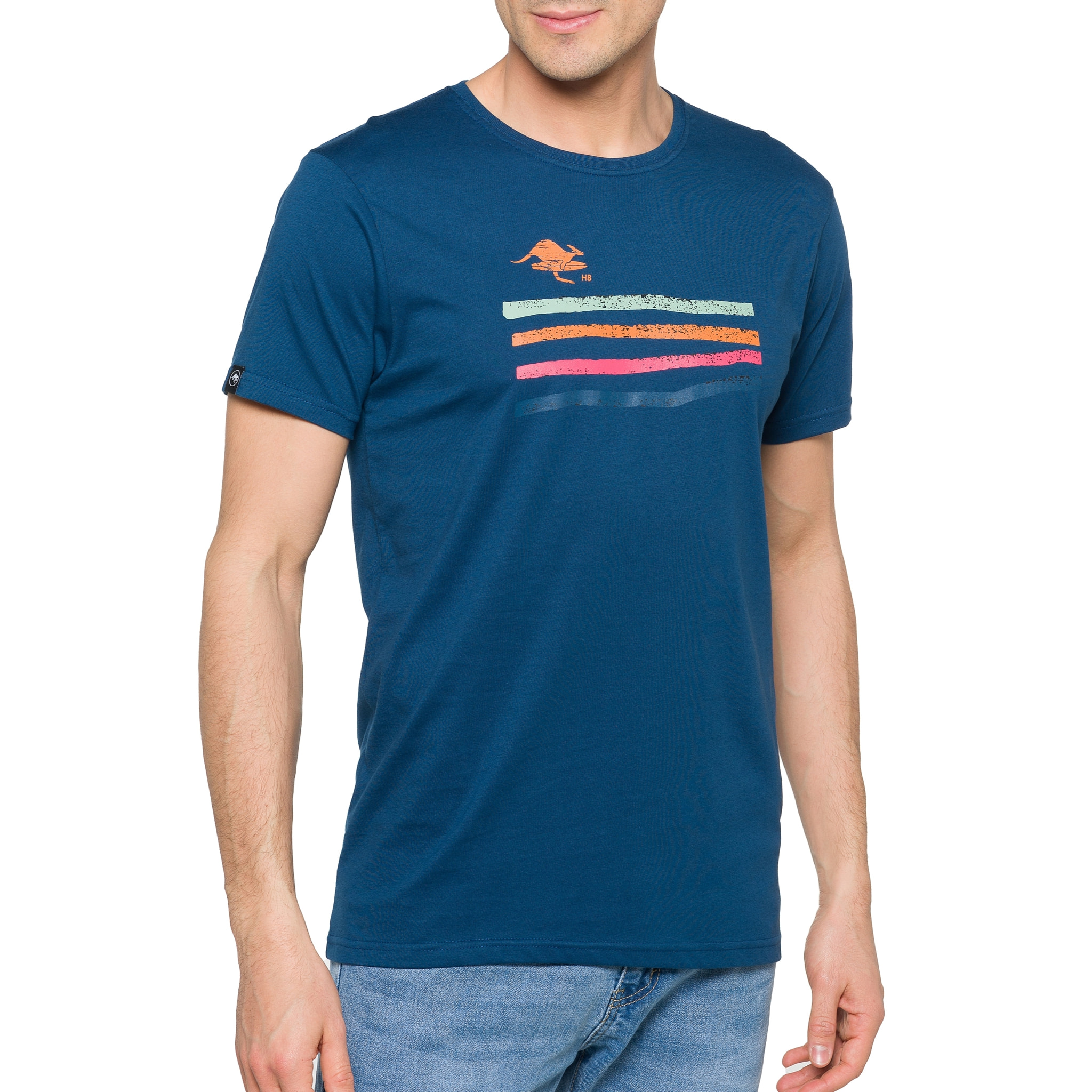 T-shirt in cotone 150 gr Sumatras Hot Buttered Blu Indigo.